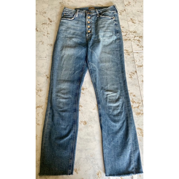 mother denim pixie dazzler ankle fray